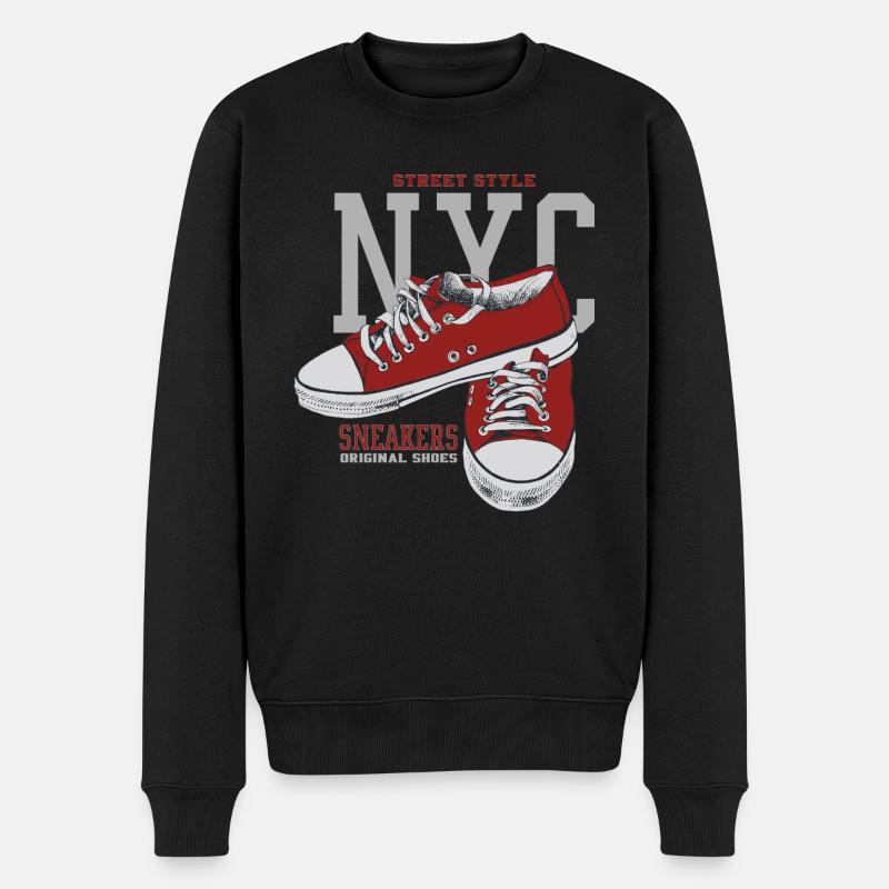 Baskets rouges b - Pull Premium bio Homme - noir