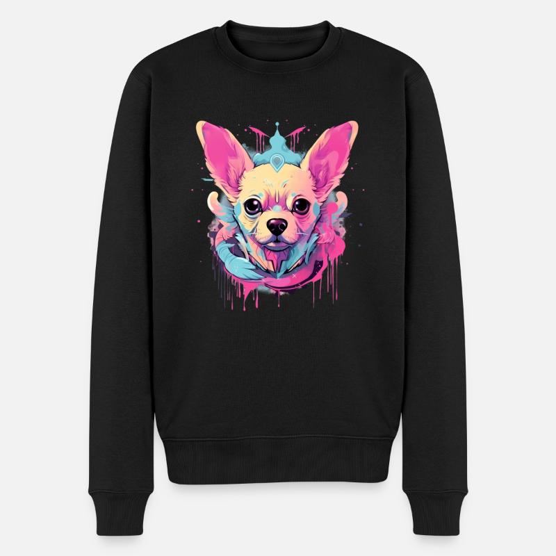 Chihuahua coloré - Pull Premium bio Homme - noir