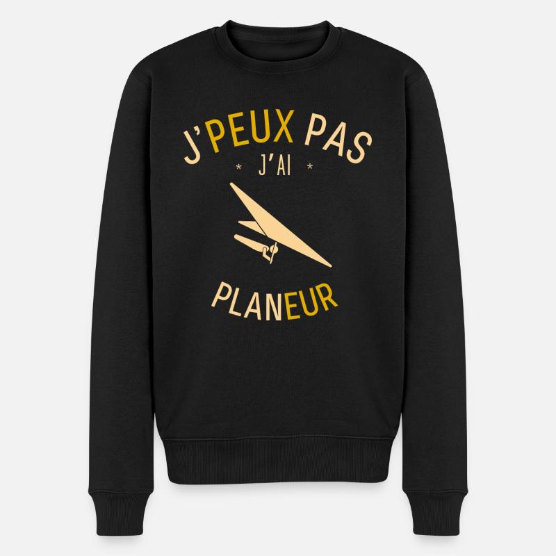 J'peux pas j'ai Planeur - Pull Premium bio Homme - noir
