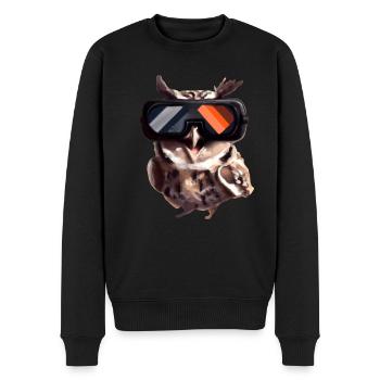 Owl_ 05 - Pull Premium bio Homme - noir - Devant - Nico (187cm)