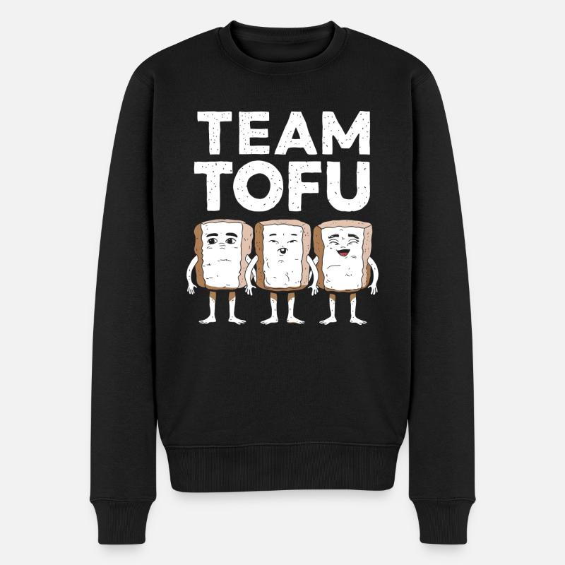 Tofu Lustiges - Männer Premium Bio Pullover - Schwarz