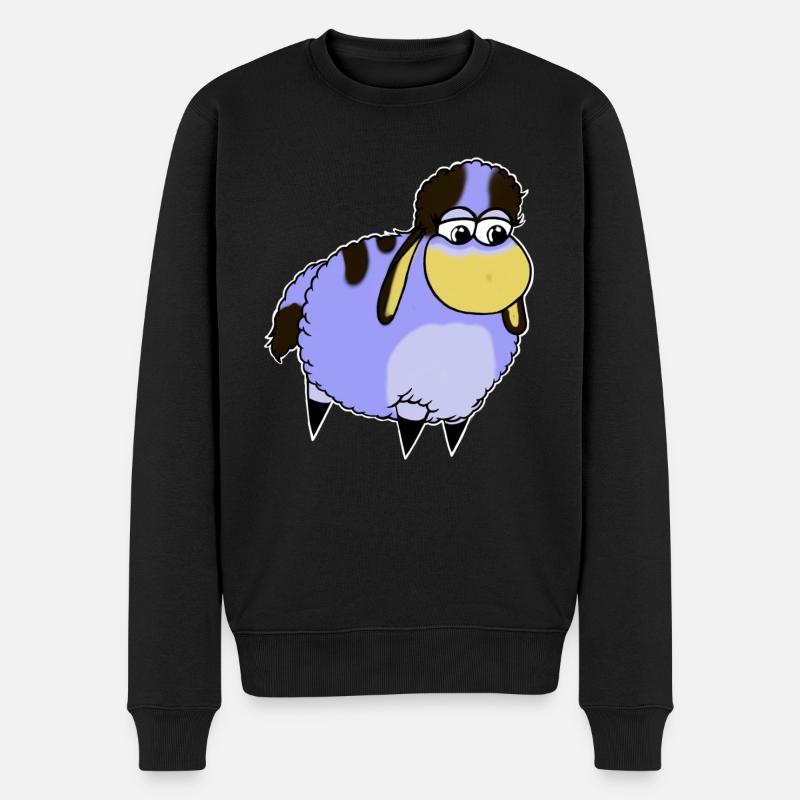 Wolly Sheepling Blaui - Männer Premium Bio Pullover - Schwarz