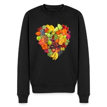 Fruit-Heart - Men's Premium Organic Jumper - black - Front - Nico (187cm)