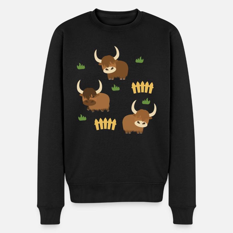 Yak Ranch - Pull Premium bio Homme - noir