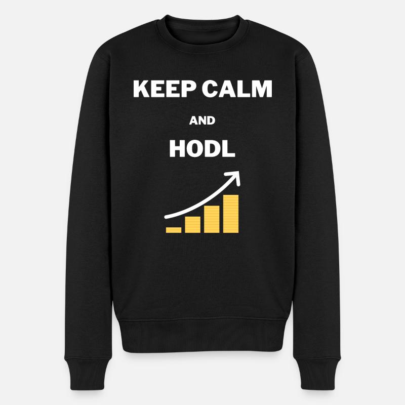 KEEP CALM HODL - Pull Premium bio Homme - noir