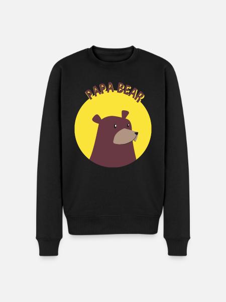 Papa Bear - Men's Premium Organic Jumper - black
