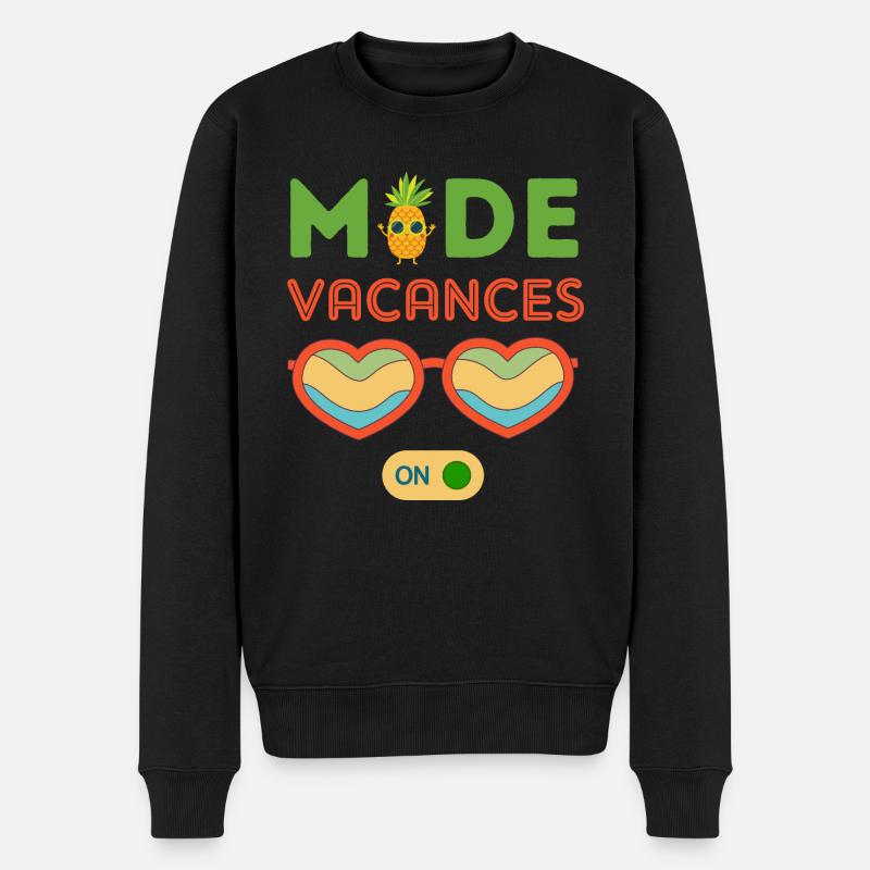 Mode vacances activé 3 - Pull Premium bio Homme - noir