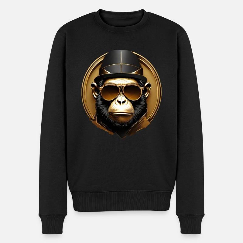 Gorille d’or Gentleman - Pull Premium bio Homme - noir