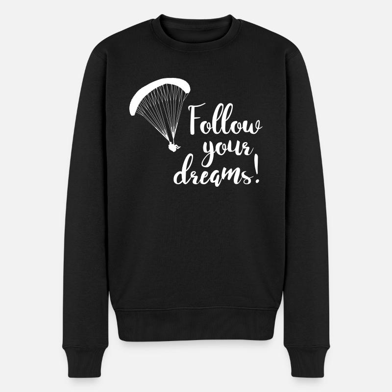 Follow your dreams - Pull Premium bio Homme - noir