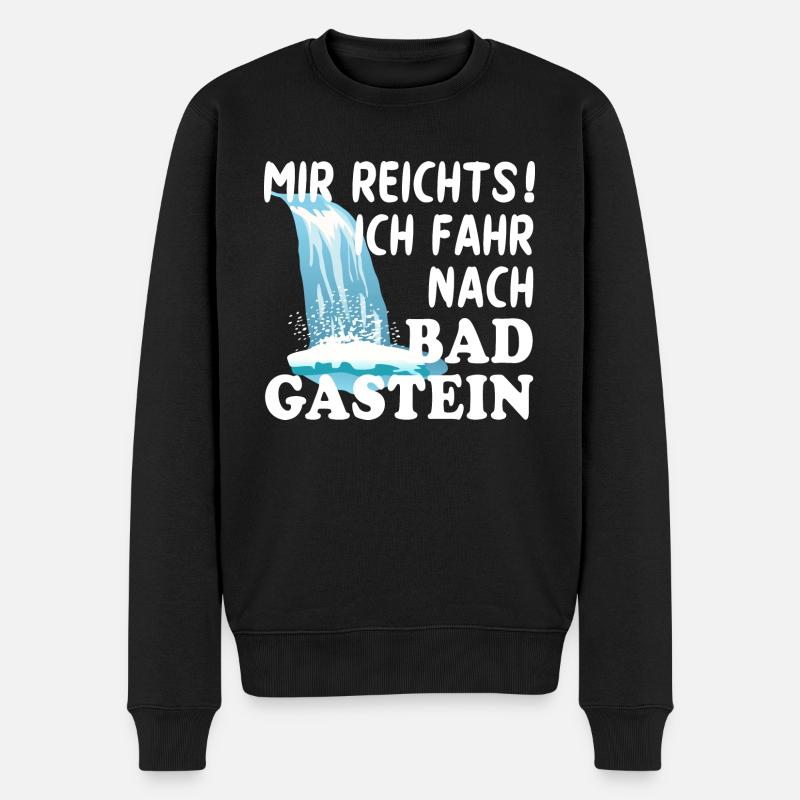 Bad Gastein - Männer Premium Bio Pullover - Schwarz