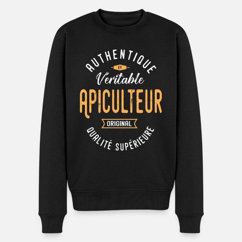 Professionelle Imker-authentische Geschenkzitate - Männer Premium Bio Pullover - Schwarz