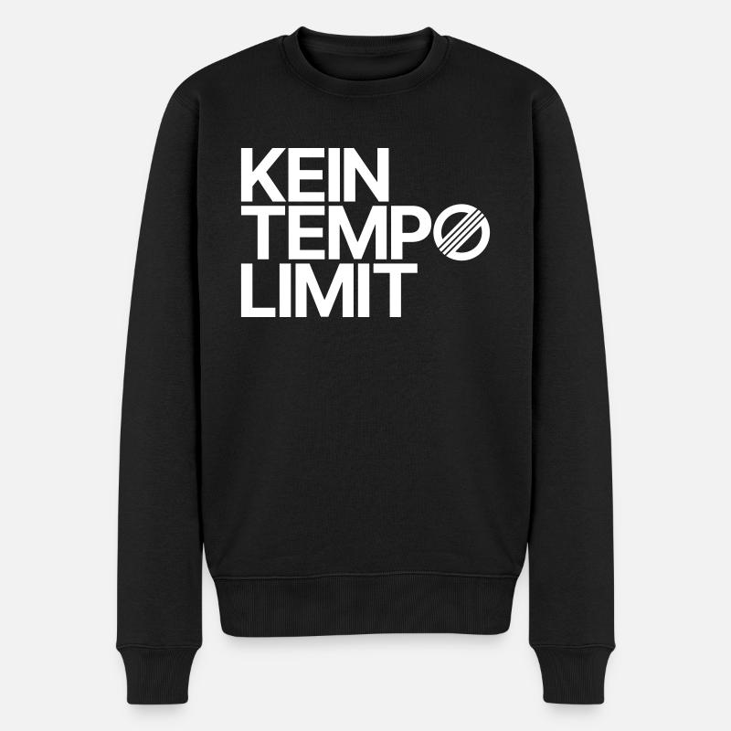 KEIN TEMPOLIMIT - Männer Premium Bio Pullover - Schwarz