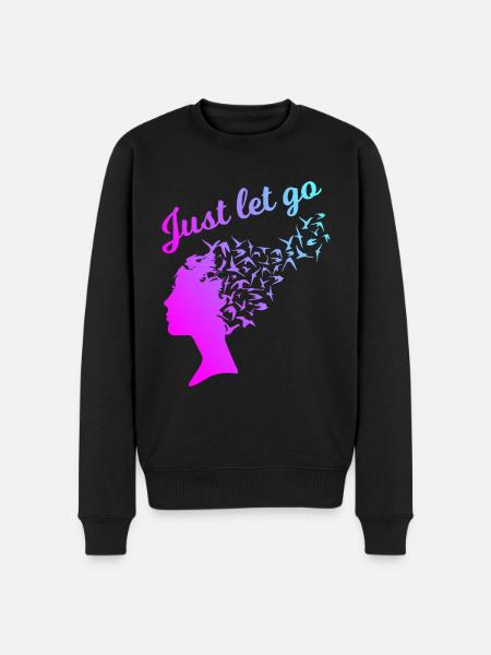 Just let Go - Birds fly out of their heads - Men's Premium Organic Jumper - black