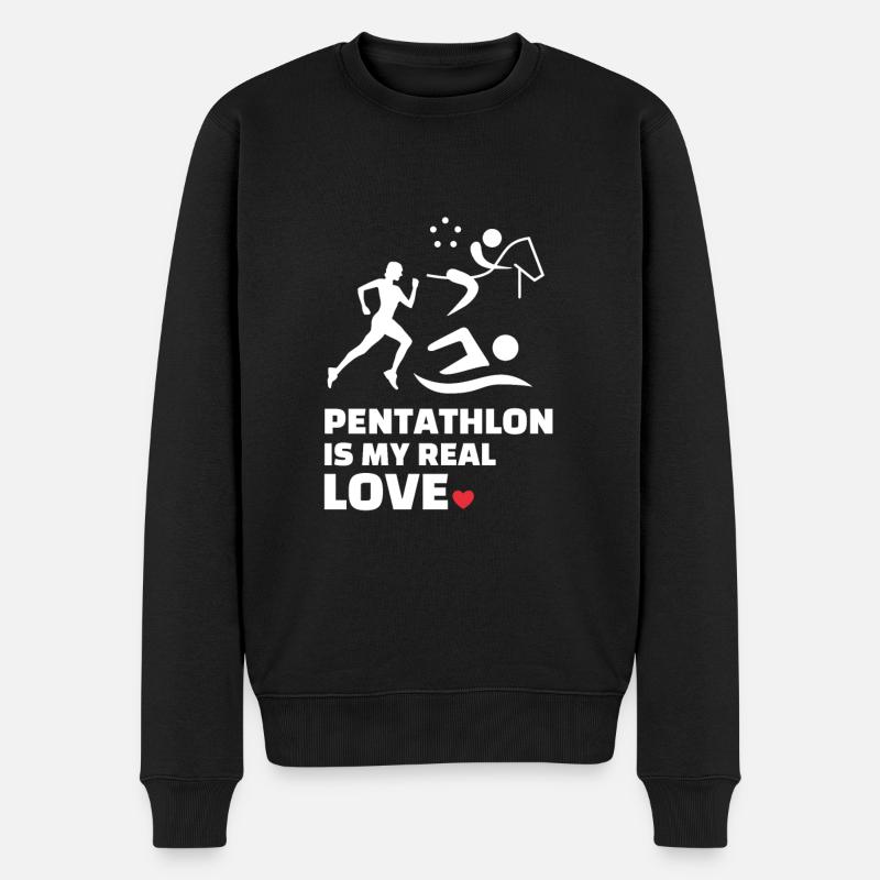 J’adore le pentathlon - Pull Premium bio Homme - noir