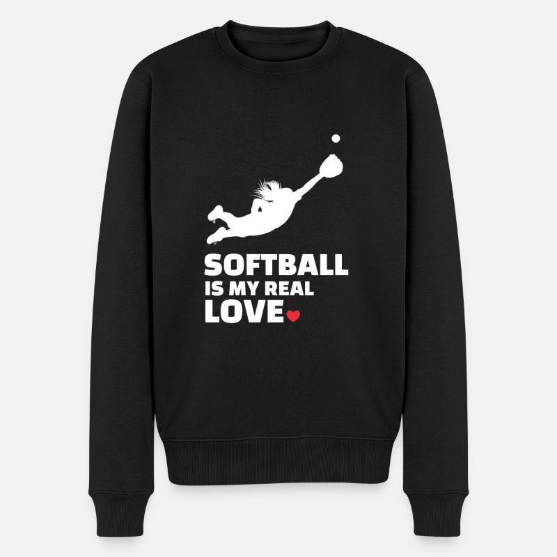 J’adore le softball - Pull Premium bio Homme - noir