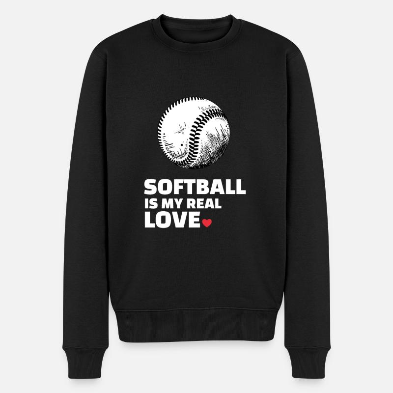 J’adore le softball - Pull Premium bio Homme - noir