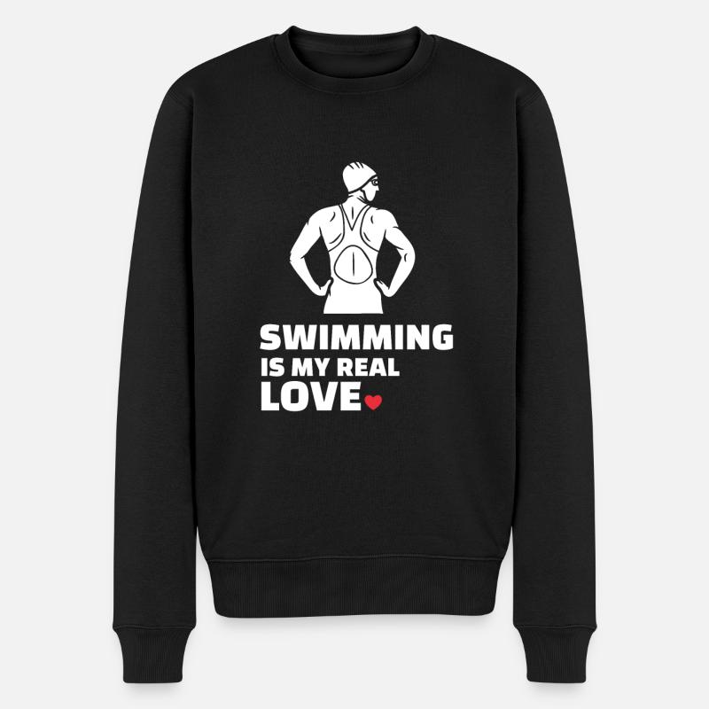 J’adore nager - Pull Premium bio Homme - noir
