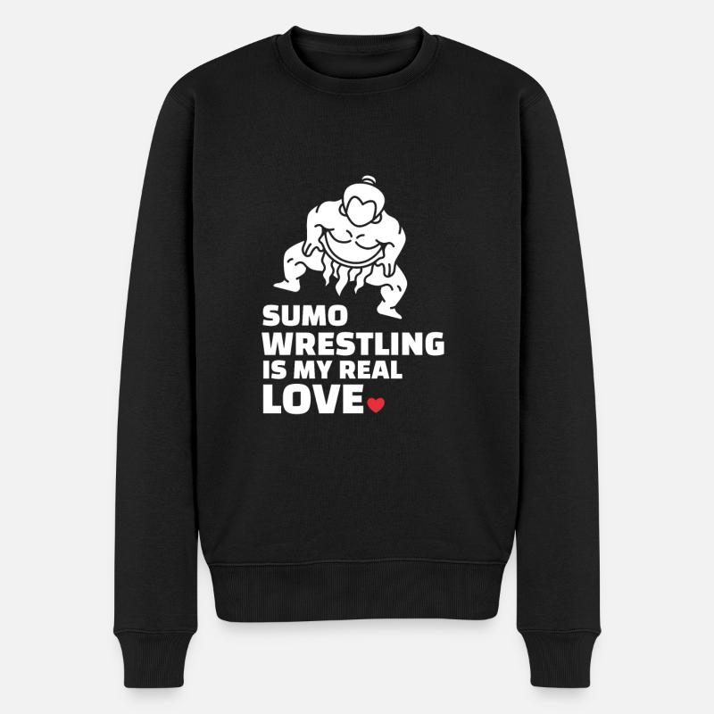 J’adore la lutte sumo - Pull Premium bio Homme - noir