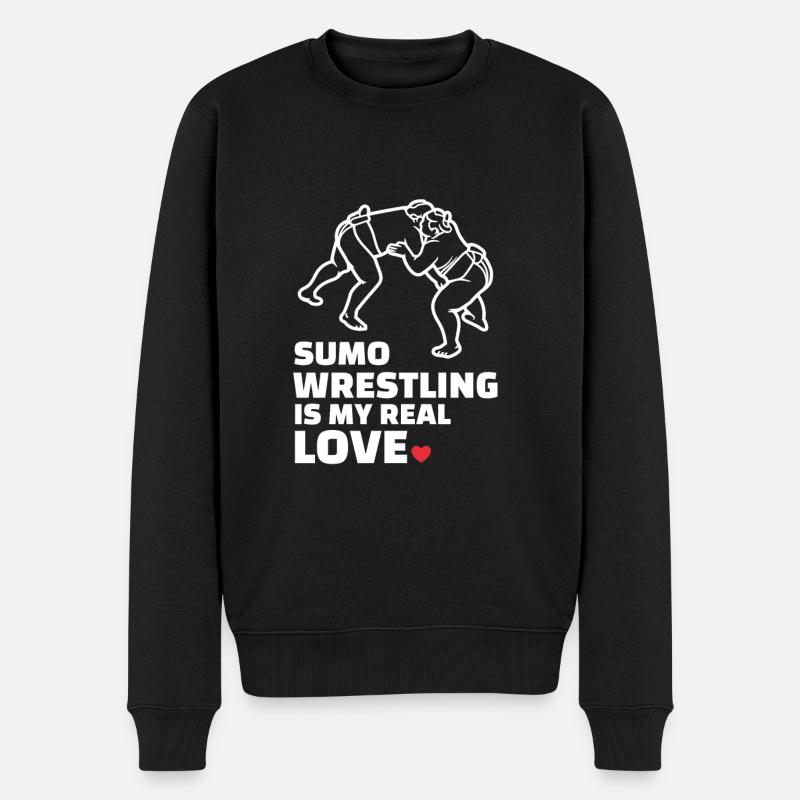 J’adore la lutte sumo - Pull Premium bio Homme - noir