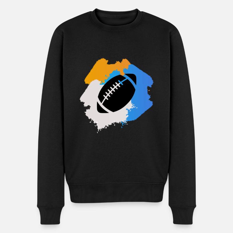 Rugby - Männer Premium Bio Pullover - Schwarz