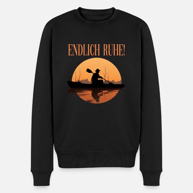 Endlich Ruhe - Männer Premium Bio Pullover - Schwarz