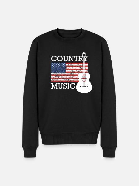 Country Music - Men's Premium Organic Jumper - black