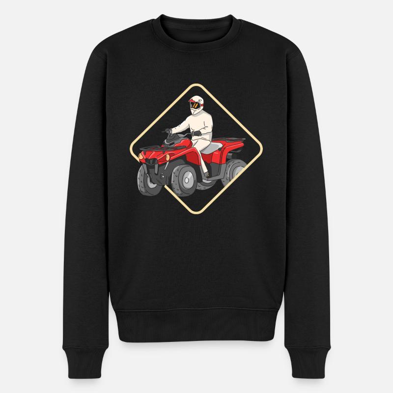 Cooles ATV-Design für Quad-Biker - Männer Premium Bio Pullover - Schwarz