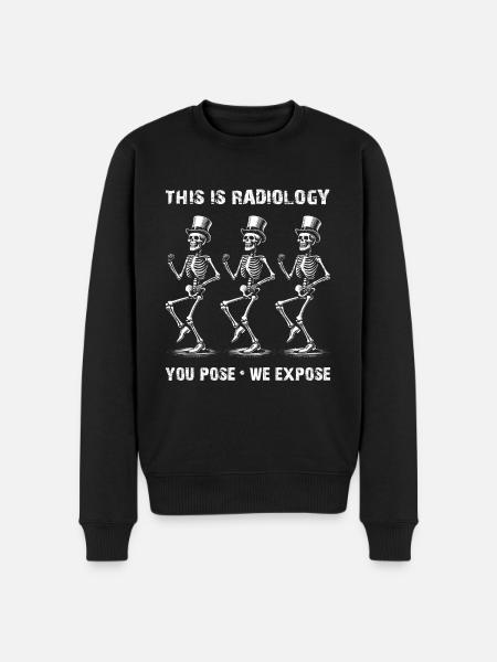 Dancing Skeletons Funny Radiology Saying - Men's Premium Organic Jumper - black