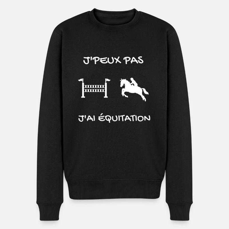 I can not, I have riding 2 - Men's Premium Organic Jumper - black
