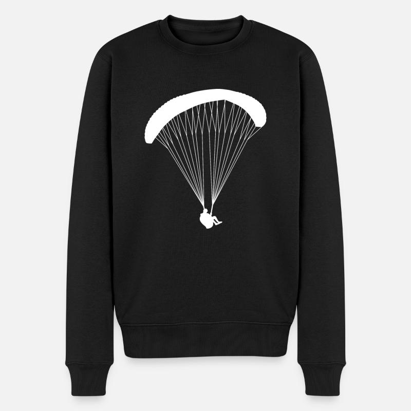 Gleitschirm - Männer Premium Bio Pullover - Schwarz