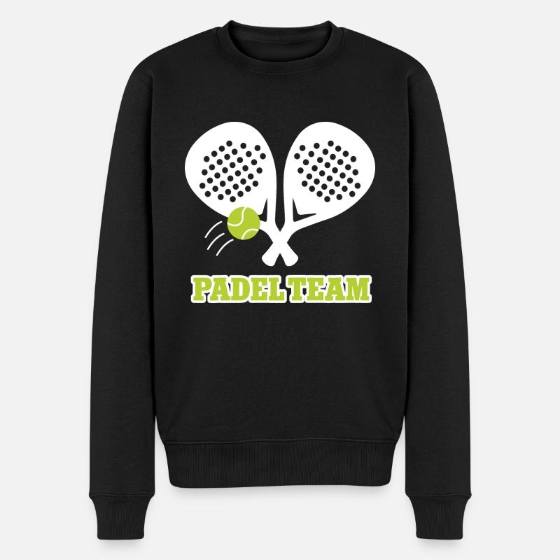 Padel Team Paddle Tennis Padelspieler Paddleball - Männer Premium Bio Pullover - Schwarz
