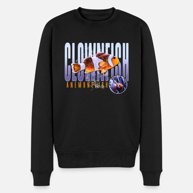 Clownfisch Anemonenfisch - Männer Premium Bio Pullover - Schwarz