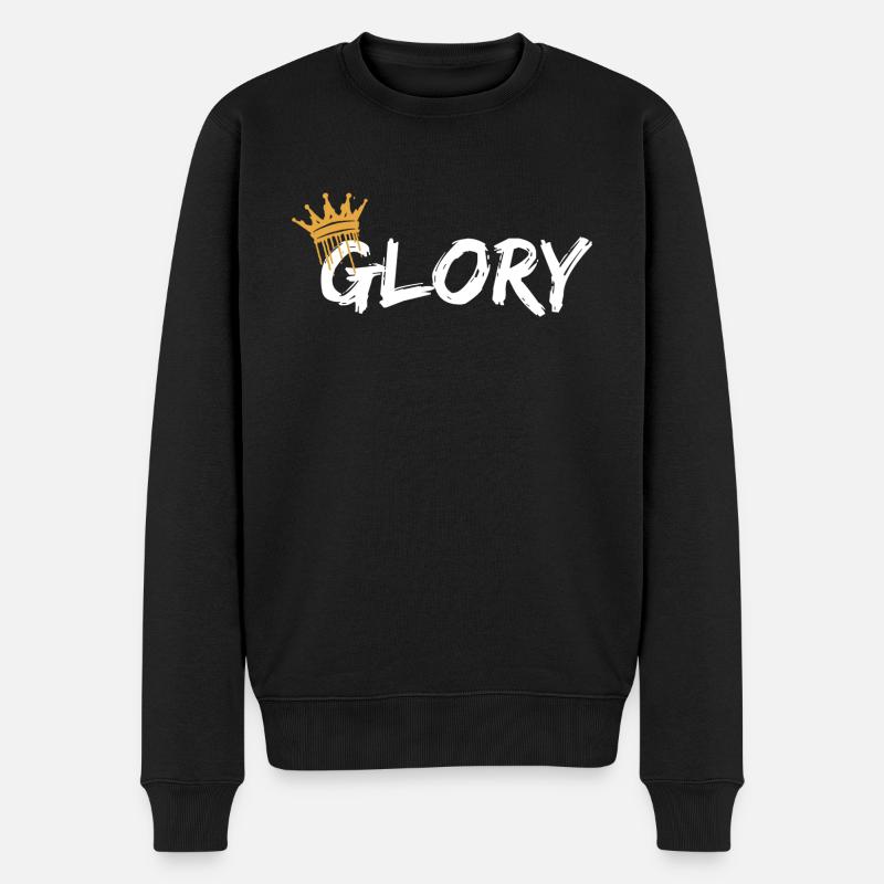 Glory Krone - Männer Premium Bio Pullover - Schwarz