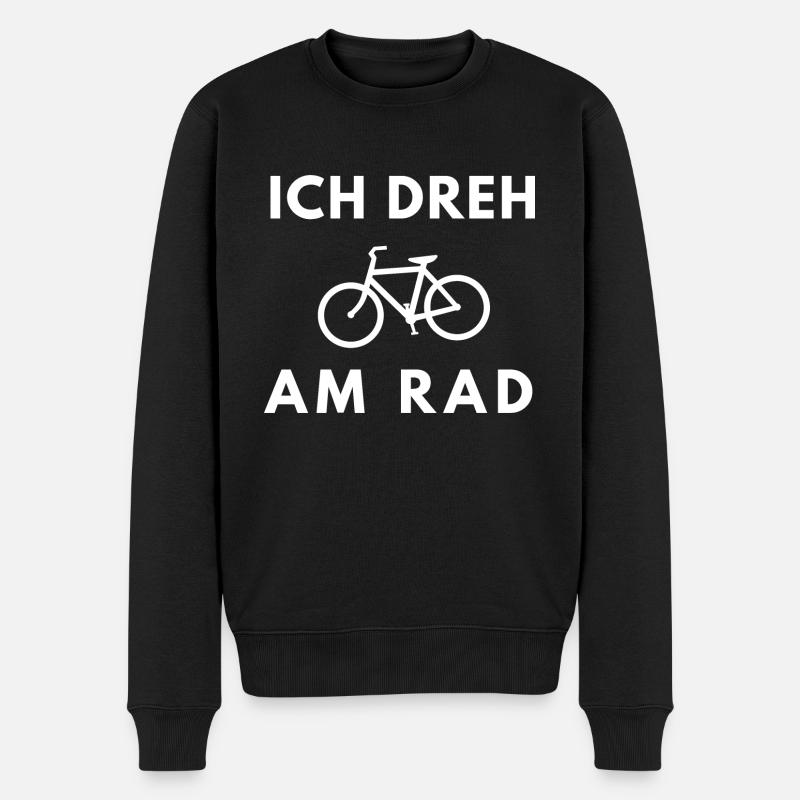 Ich dreh am Rad | Fahrrad Liebhaber - Männer Premium Bio Pullover - Schwarz