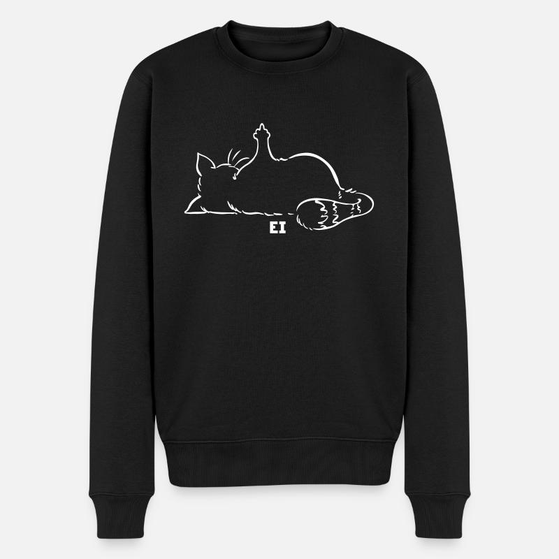Chat nope pas d'oeuf finlandais majeur - Pull Premium bio Homme - noir