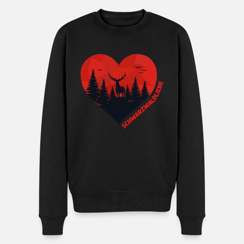 Schwarzwaldliebe Design für Schwarzwald Fans - Männer Premium Bio Pullover - Schwarz