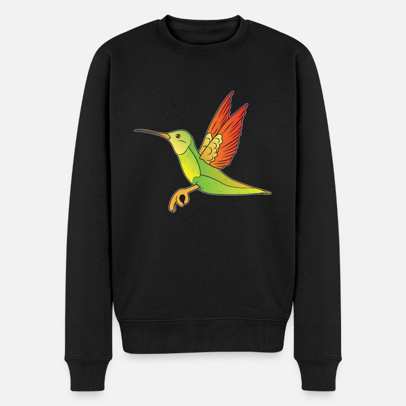 Fingerkries reingeschaut Vogel für Vogel-Fans - Männer Premium Bio Pullover - Schwarz