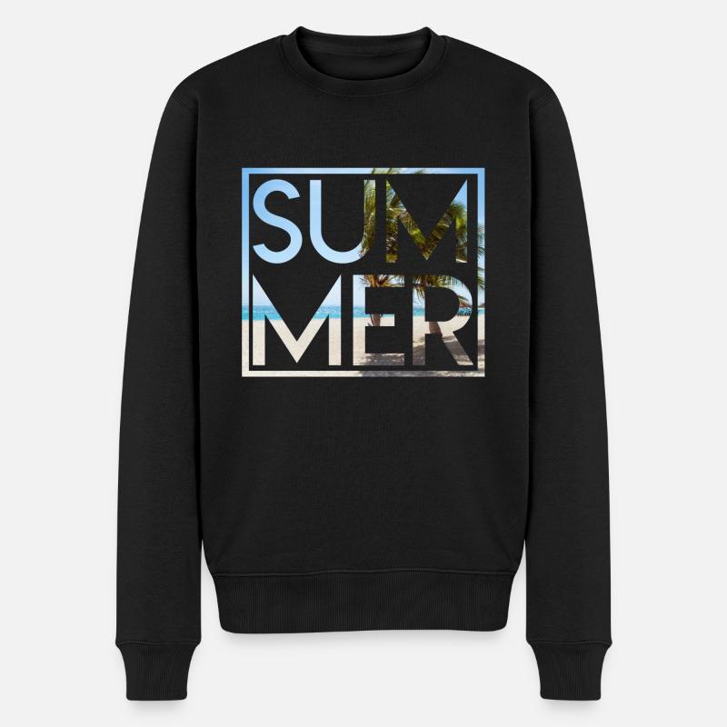 Sommer - Männer Premium Bio Pullover - Schwarz