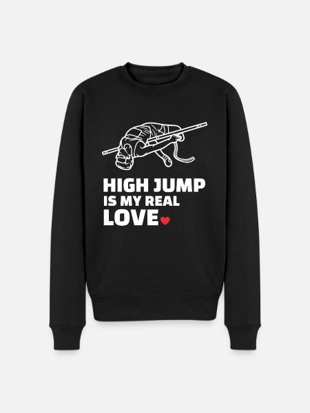 I love high jump - Men's Premium Organic Jumper - black