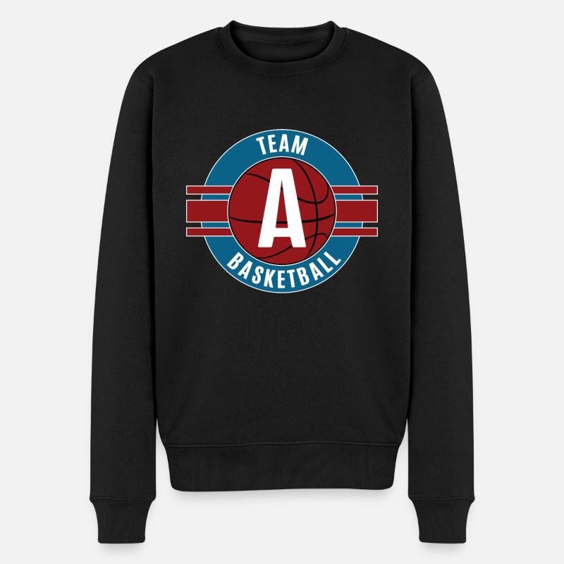 Basketball Team A Mannschaft Spieler Basketballer - Männer Premium Bio Pullover - Schwarz