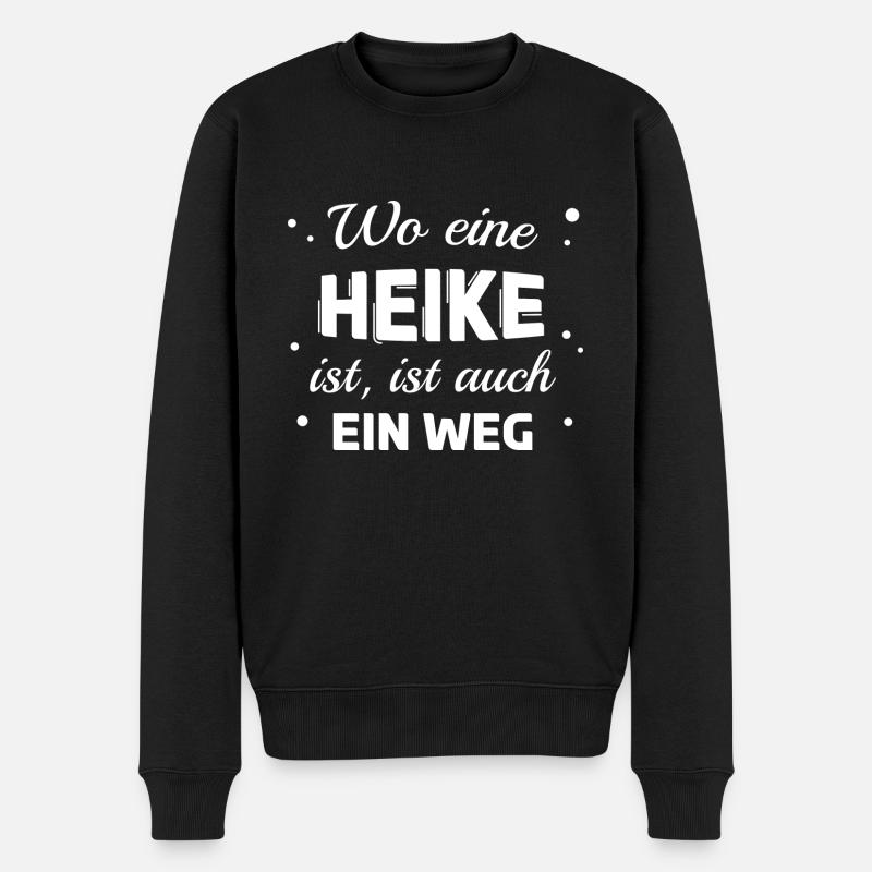 Heike Name Spruch Design für stolze Heikes - Männer Premium Bio Pullover - Schwarz