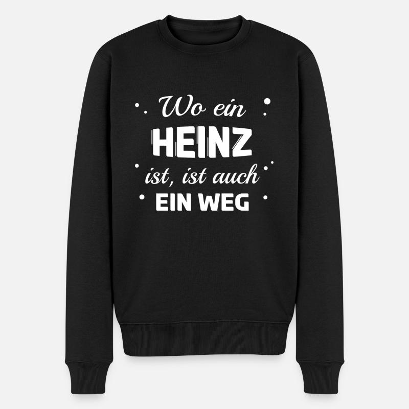 Heinz Name Spruch Design für stolze Heinzs - Männer Premium Bio Pullover - Schwarz