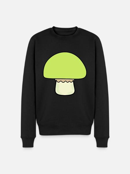 Champignon vert, champignons verts - Pull Premium bio Homme - noir