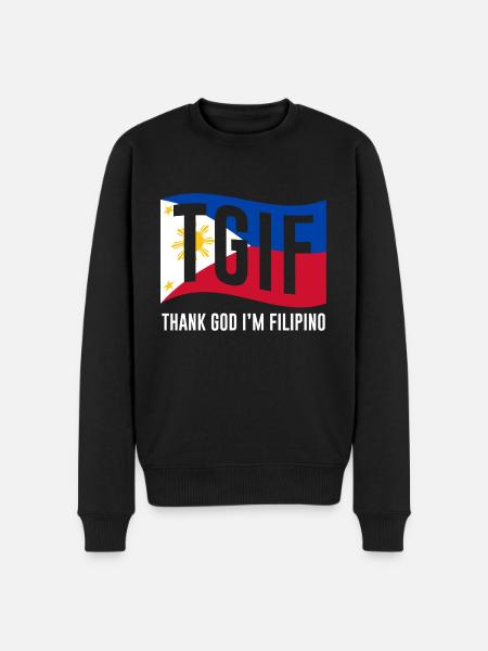 Gudskelov, jeg er filippinsk for filippinsk - Økologisk premium-sweatshirt til mænd - sort