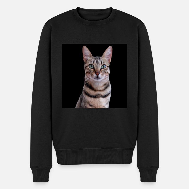 Katze Katzen - Männer Premium Bio Pullover - Schwarz