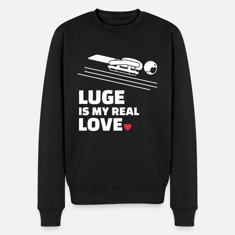 Ich Liebe Clean - Männer Premium Bio Pullover - Schwarz