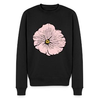 Blume rosa pinke Blume Blumen pink rosa Blumen - Männer Premium Bio Pullover - Schwarz - Vorne - Nico (187cm)