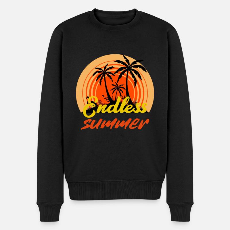 Endless Summer - Vintage Sommer, Retro Sommer - Männer Premium Bio Pullover - Schwarz