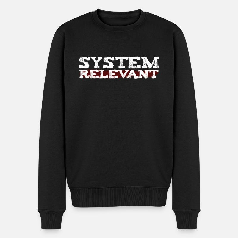 Importance systémique - Un remerciement aux vrais héros - Pull Premium bio Homme - noir