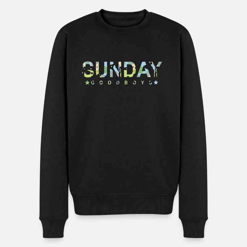 Sonntag Gute Jungs - Männer Premium Bio Pullover - Schwarz